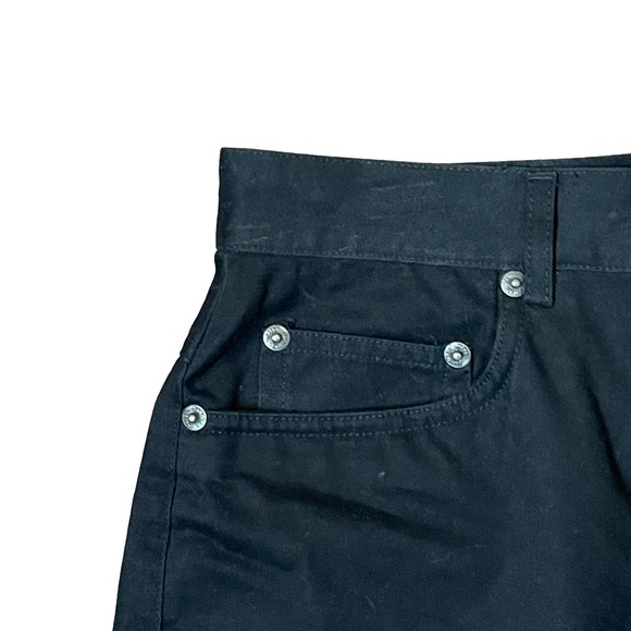 Marsh Landing Pencil Straight Mini Skirt Women 6 Front‎ Slit Black 100% Cotton - Picture 4 of 7